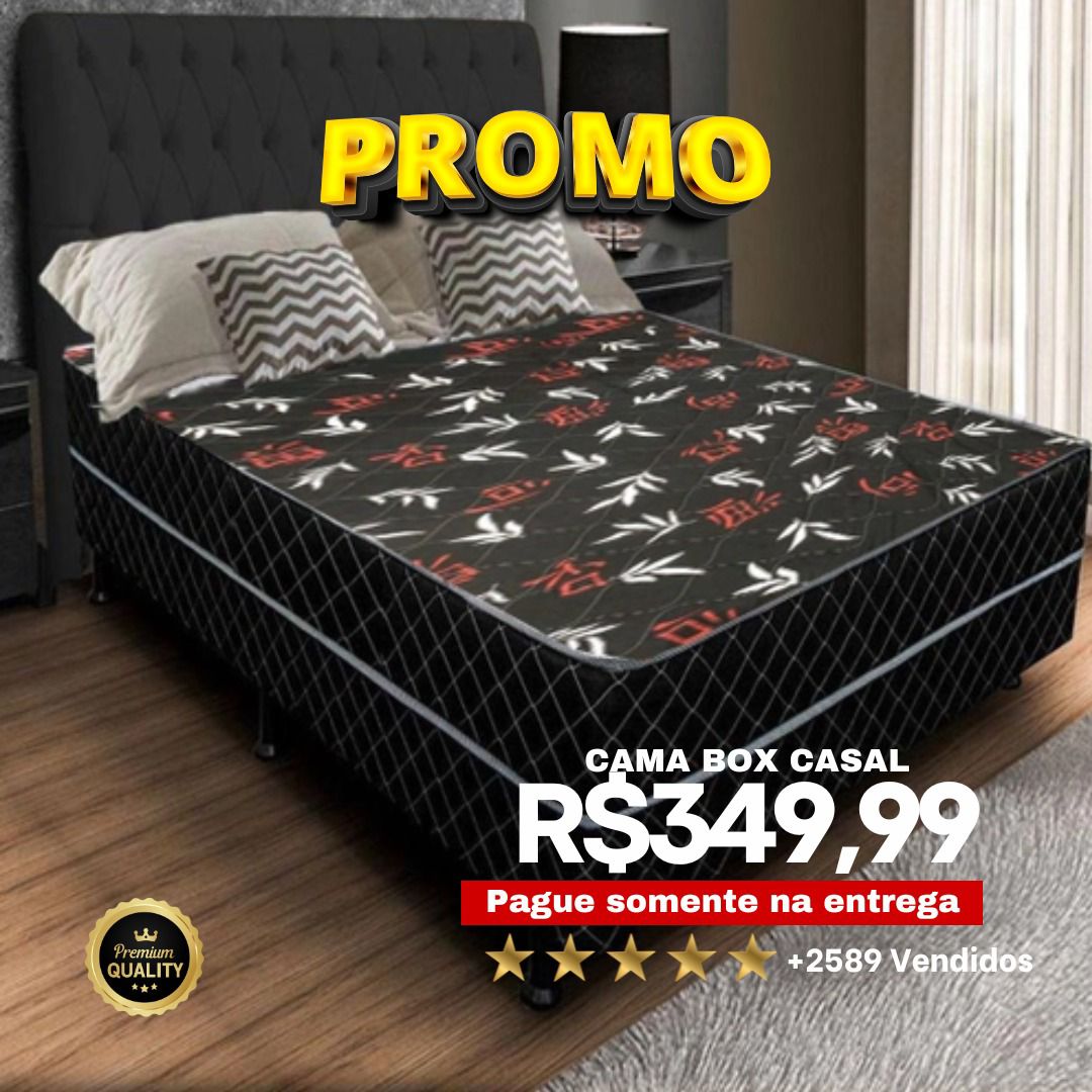 Cama Box + Cabeceira Casal R$549,99